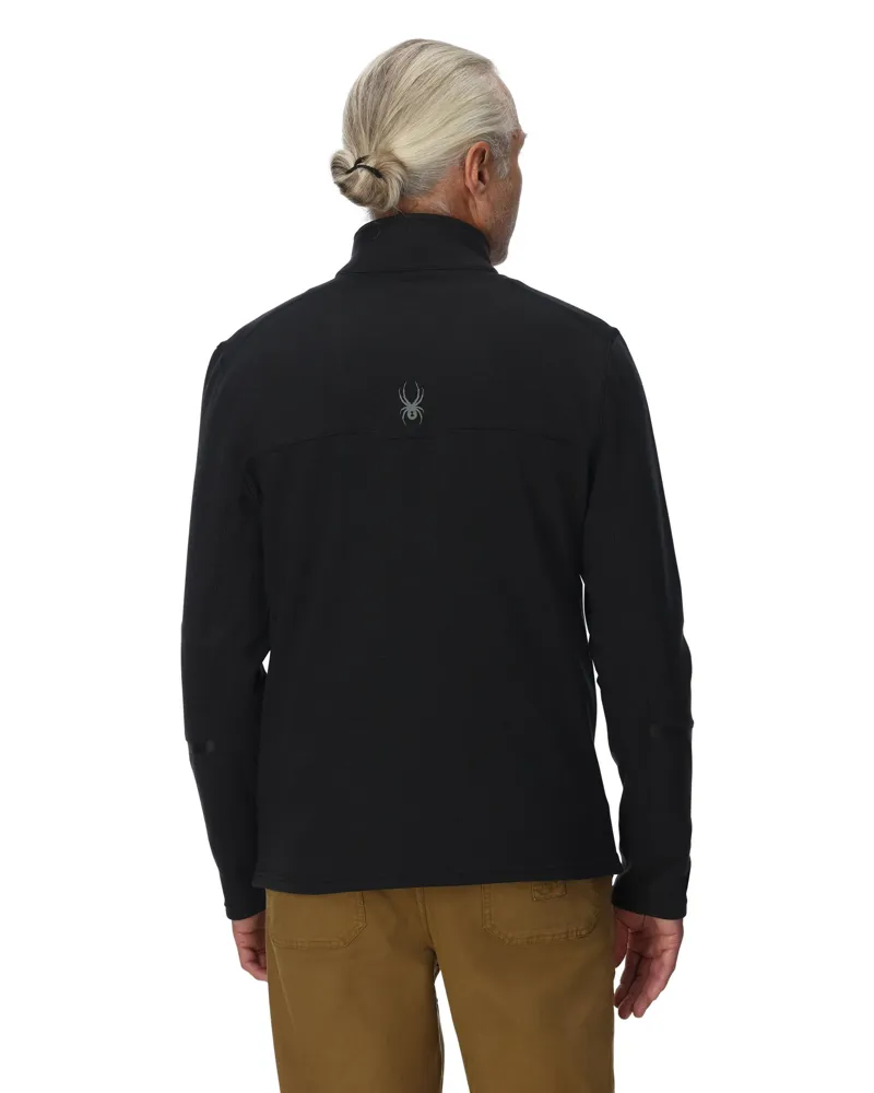 Spyder Speed Fleece Mens Half Zip Top - Black Escape-2