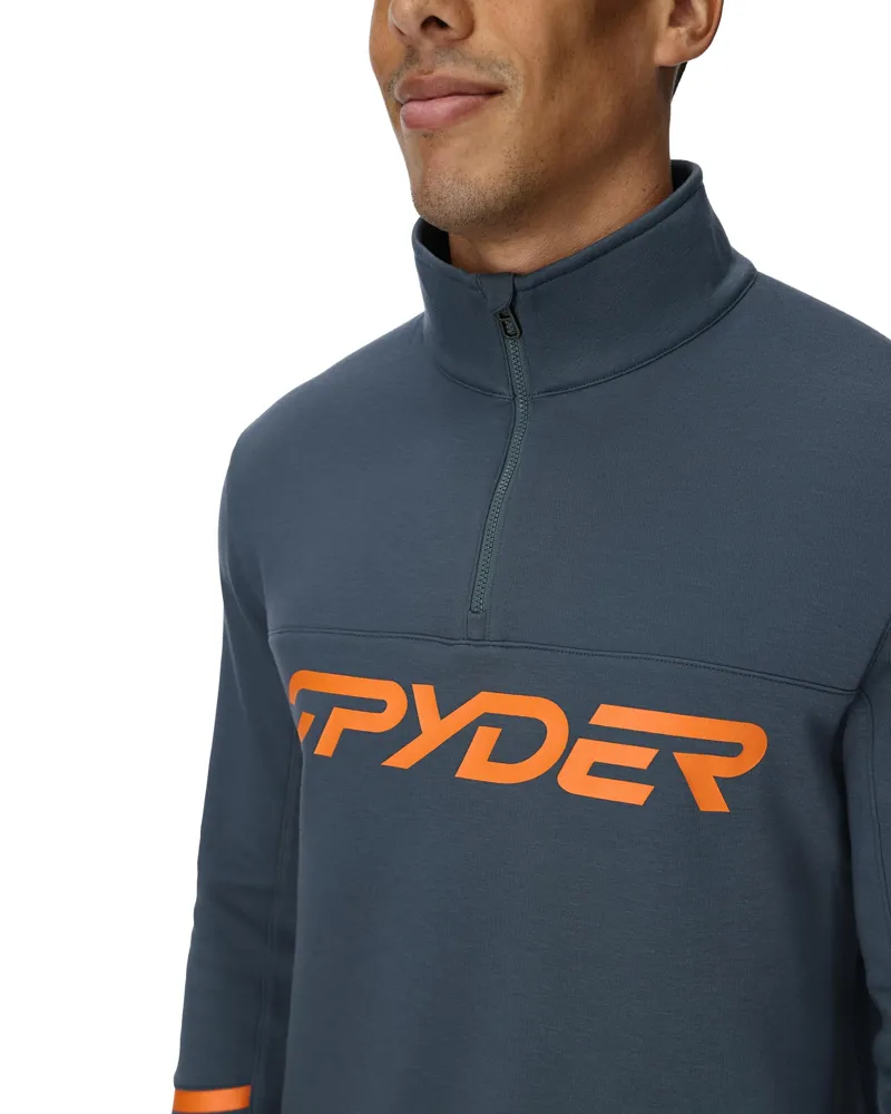 Spyder Speed Fleece Mens Half Zip Top - Slate Blue-1