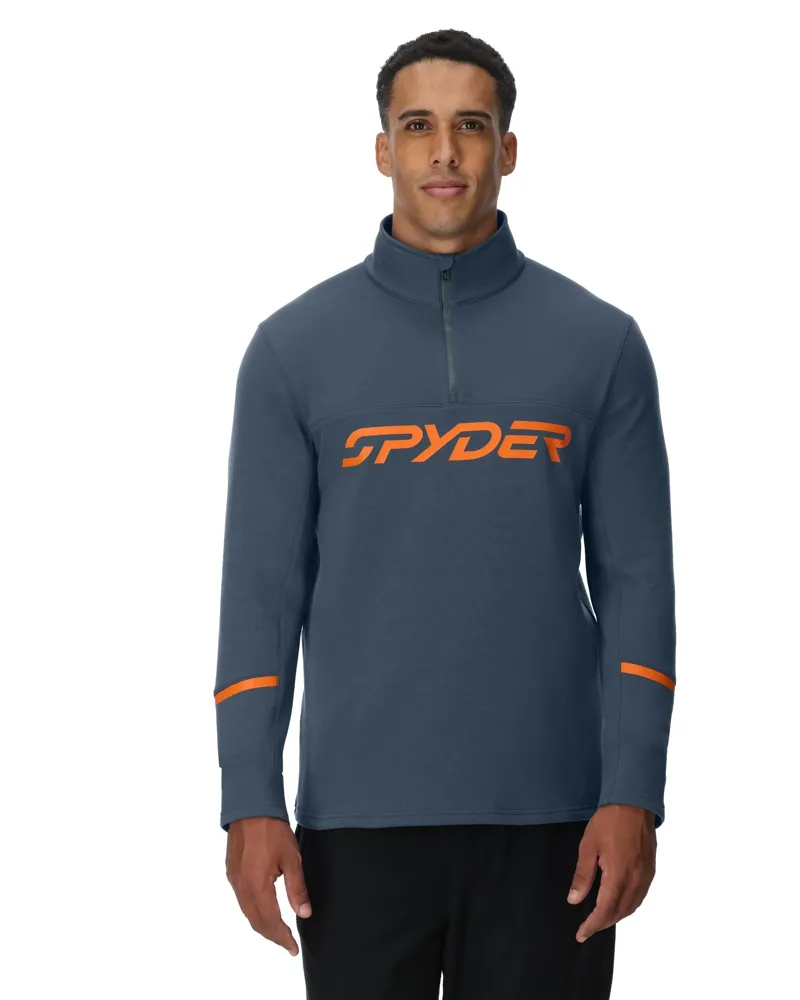 Spyder Speed Fleece Mens Half Zip Top - Slate Blue-3