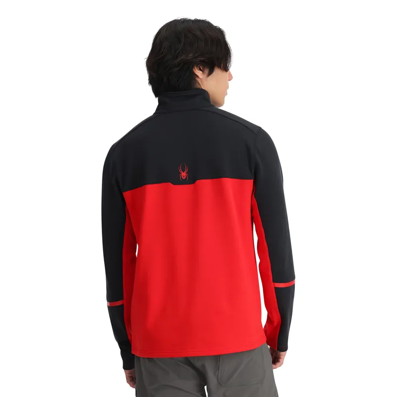 Spyder Speed Mens Half Zip Fleece Top - Spyder Red-1