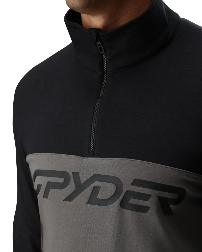 Spyder Speed Fleece Mens Half Zip Top - Storm Grey-1