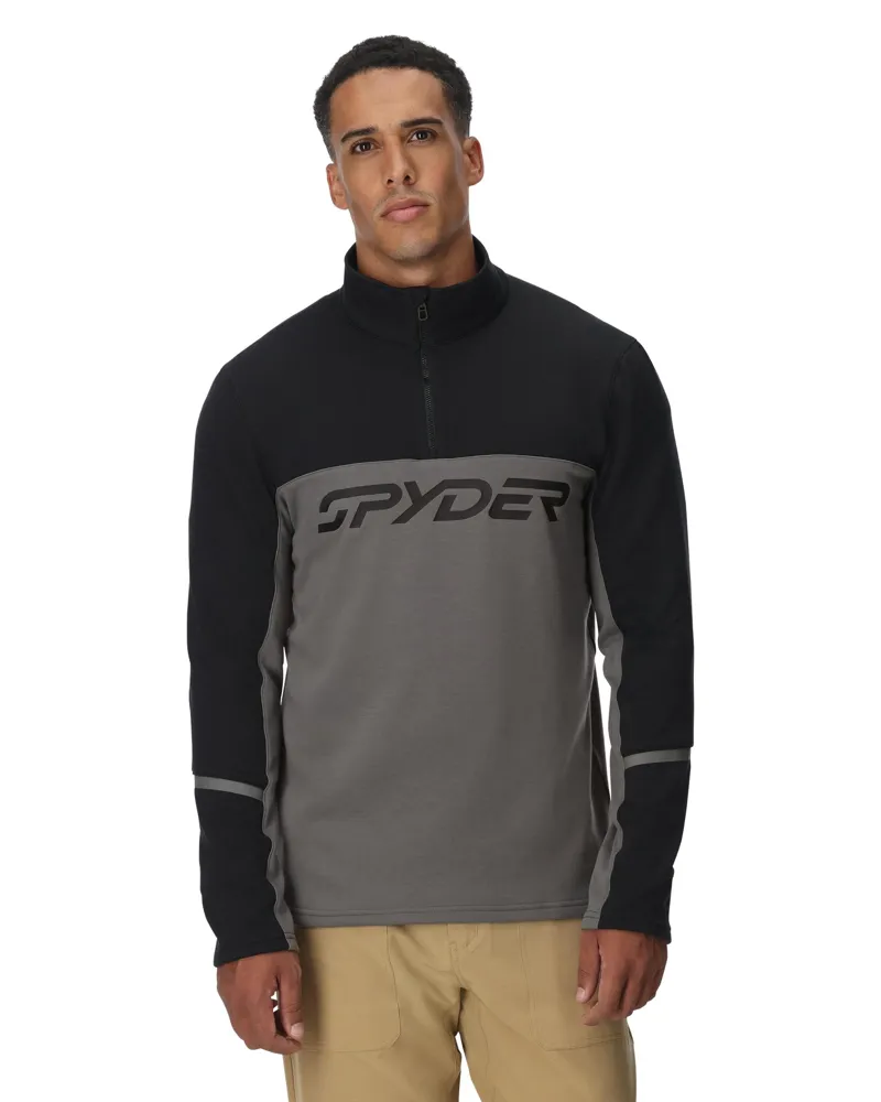 Spyder Speed Fleece Mens Half Zip Top - Storm Grey-3