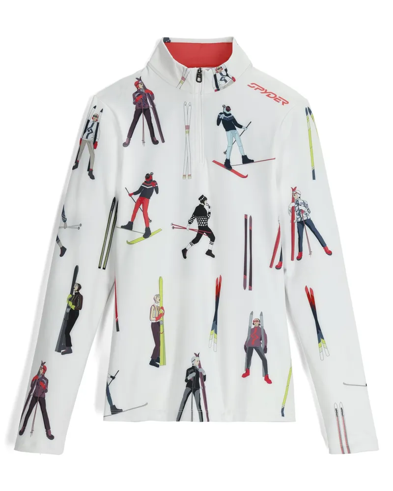 Spyder Vivid Womens Half Zip Top - Vintage Vibes White