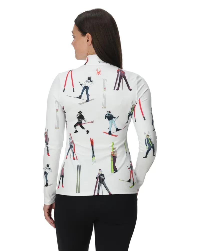 Spyder Vivid Womens Half Zip Top - Vintage Vibes White-2