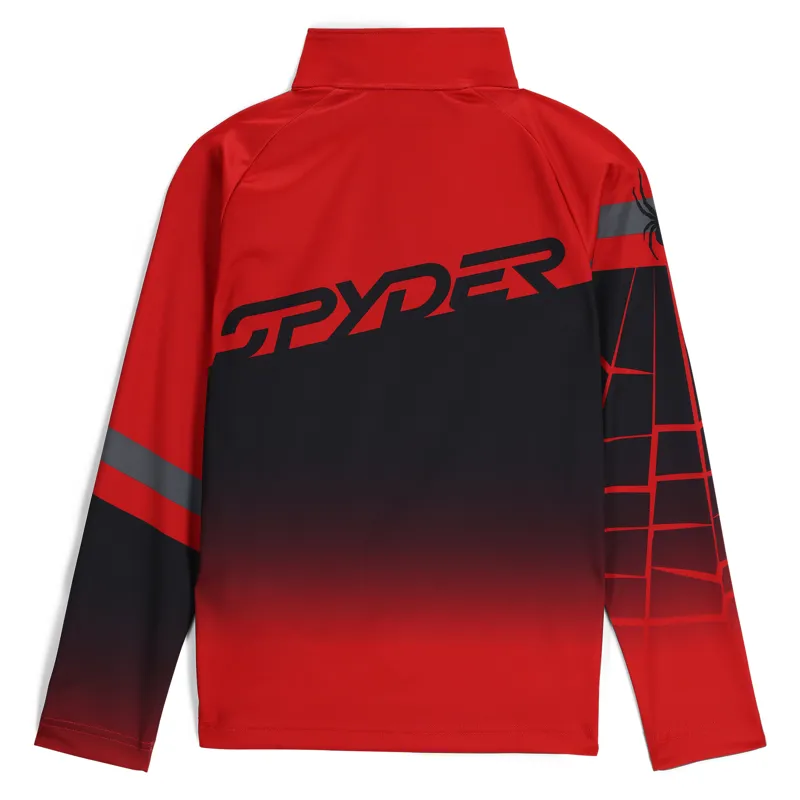 Spyder Boys Incline Half Zip Midlayer Top - Spyder Red-1