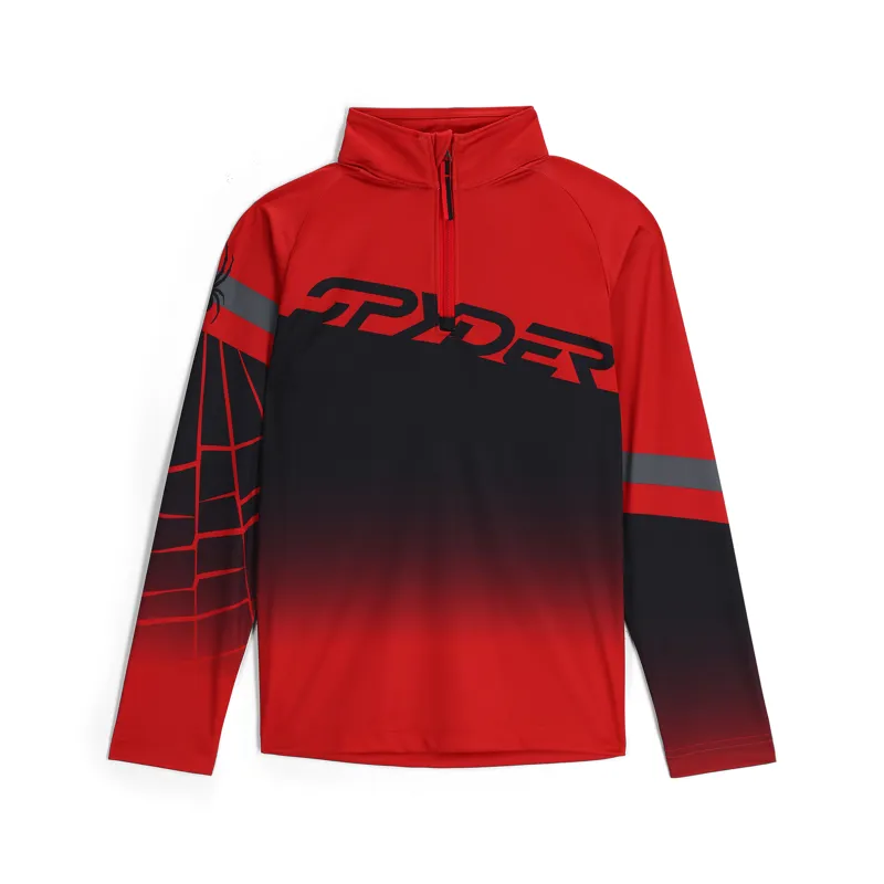 Spyder Boys Incline Half Zip Midlayer Top - Spyder Red