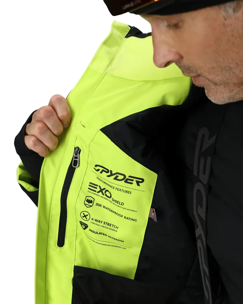 Spyder Leader Mens Ski Jacket - Lime-1
