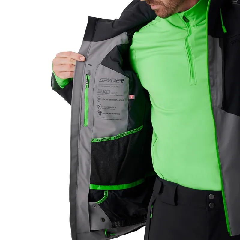 Spyder Leader Mens Ski Jacket - Storm Grey-4