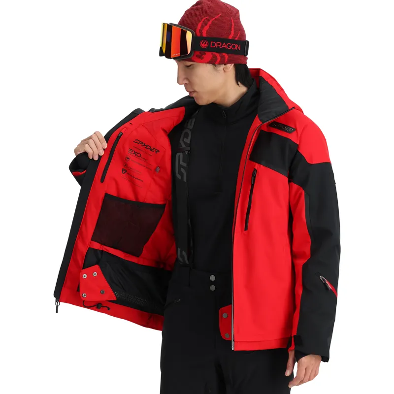 Spyder Leader Mens Ski Jacket - Spyder Red-5