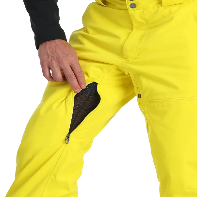 Spyder Dare Mens Ski Pants - Acid Yellow-1