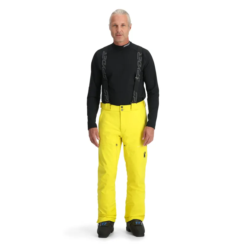 Spyder Dare Mens Ski Pants - Acid Yellow-5