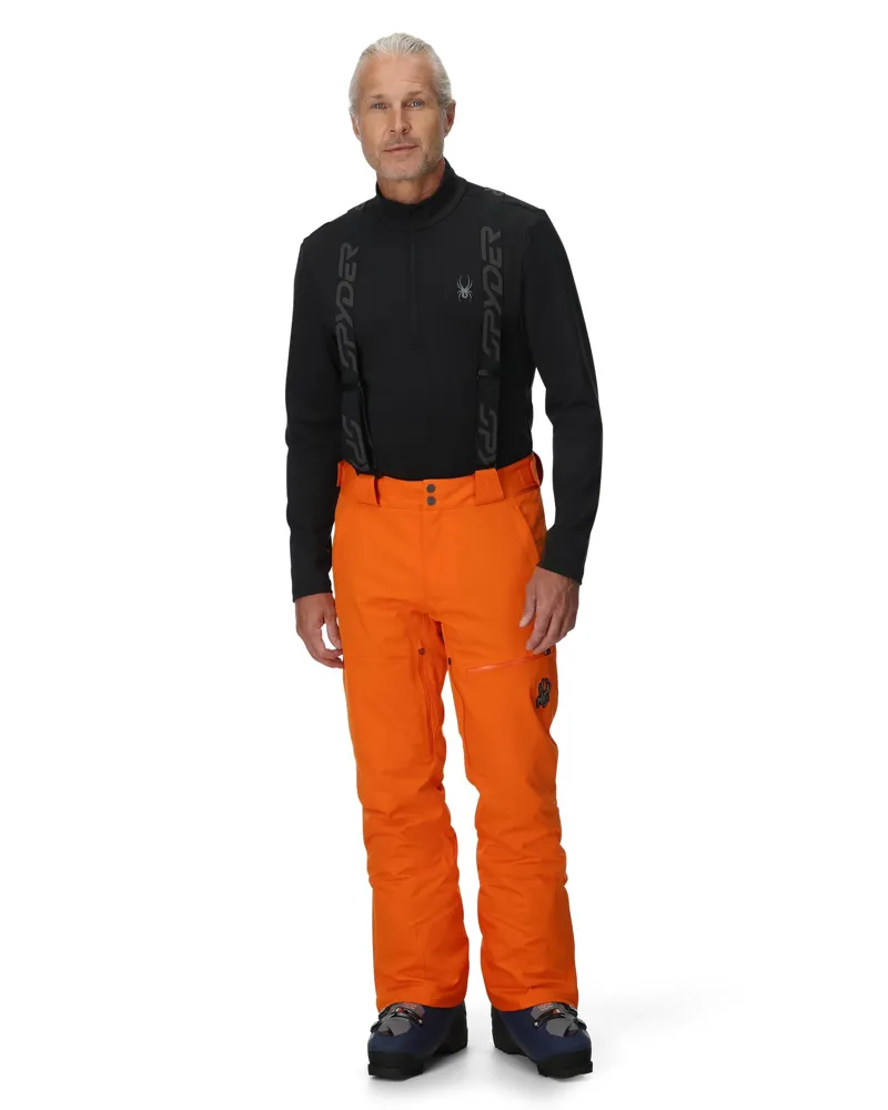 Spyder Dare Mens Ski Pants - Fluoro Orange-2