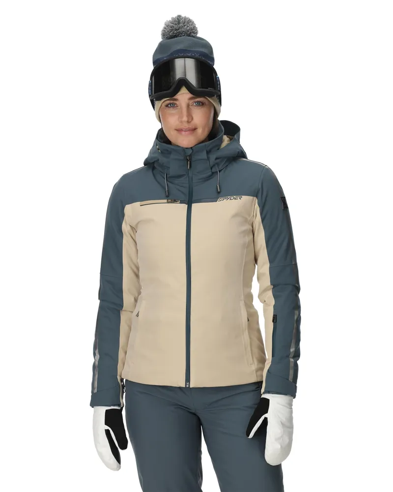 Spyder Titania Womens Ski Jacket - Sand Dune-1