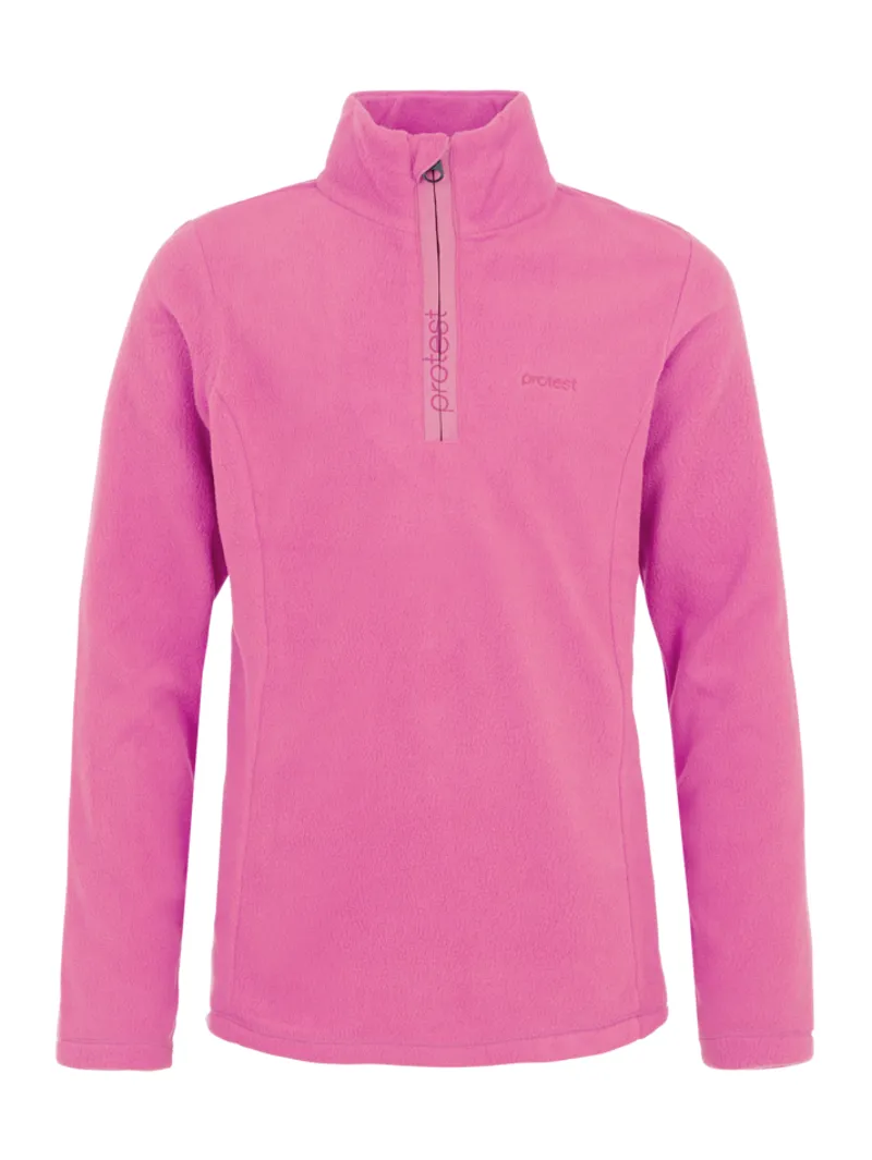 Protest Mutey Junior Micro-Fleece Midlayer Top - Foxy Pink