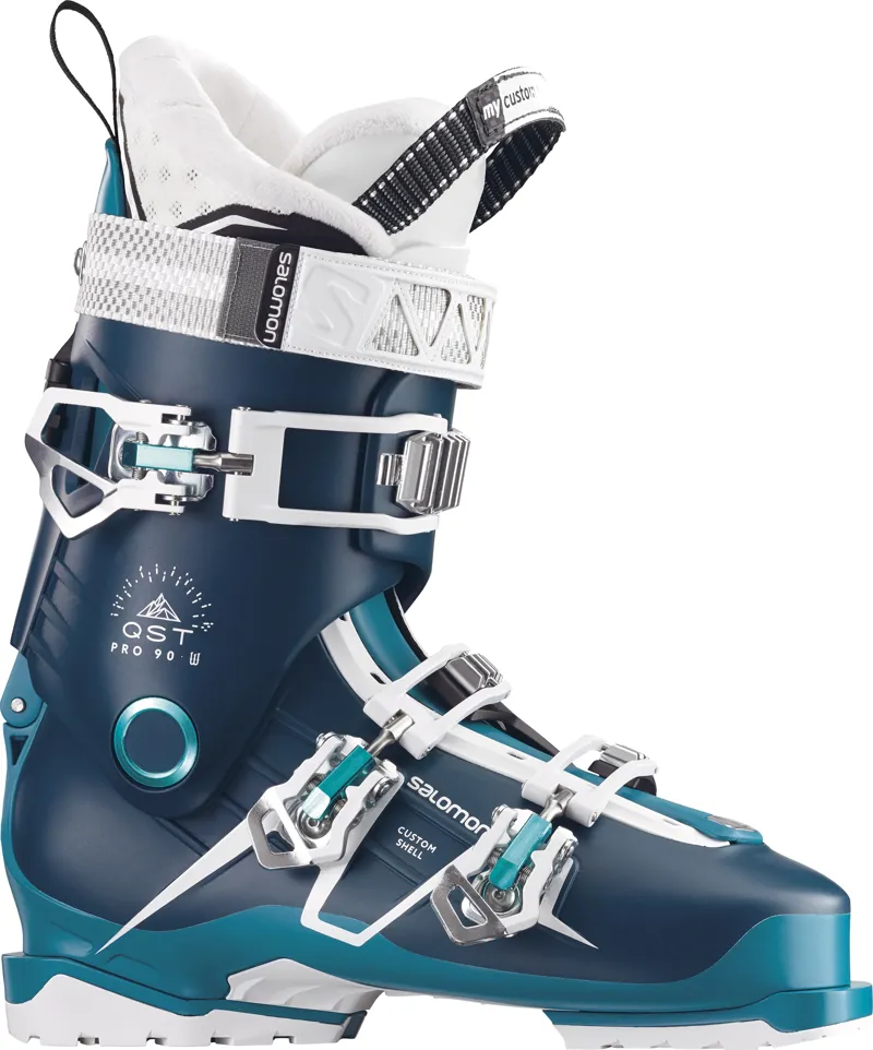 Salomon QST Pro 90W Custom Shell Womens Ski Boots 2017 Blue Aqua