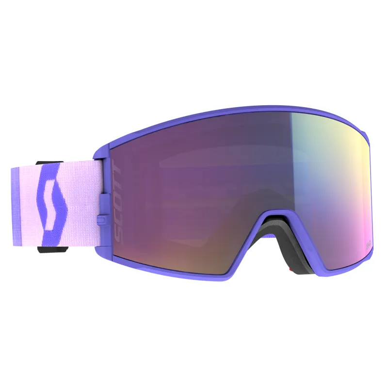 Scott React Goggles - Lavender with Enhancer Teal Chrome and Low Light Lens