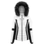 Poivre Blanc Zara Womens Faux Fur Ski Jacket - White Black
