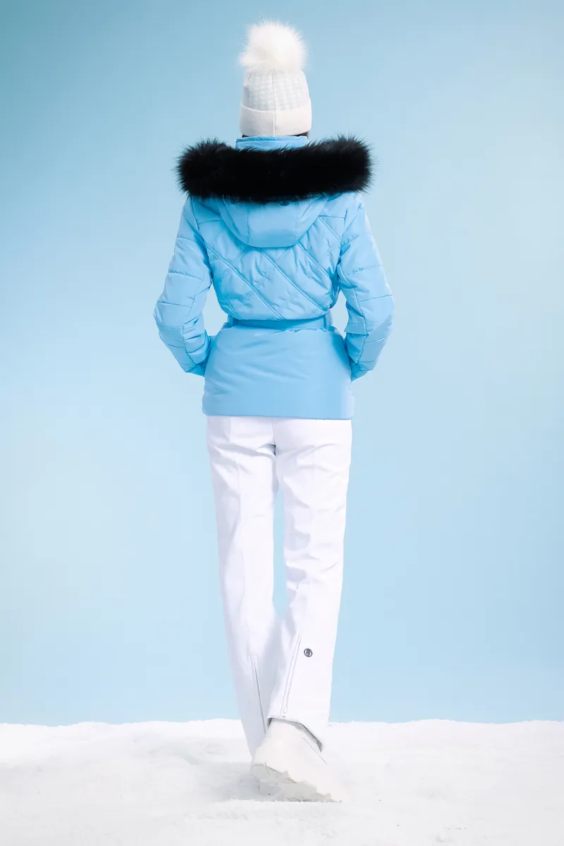 Poivre Blanc Emma Womens Faux Fur Ski Jacket - Starlight Blue-2
