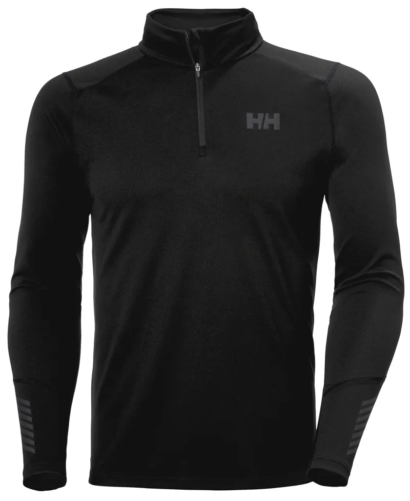 Helly Hansen Men's Lifa Active Half Zip Base Layer Top - Black