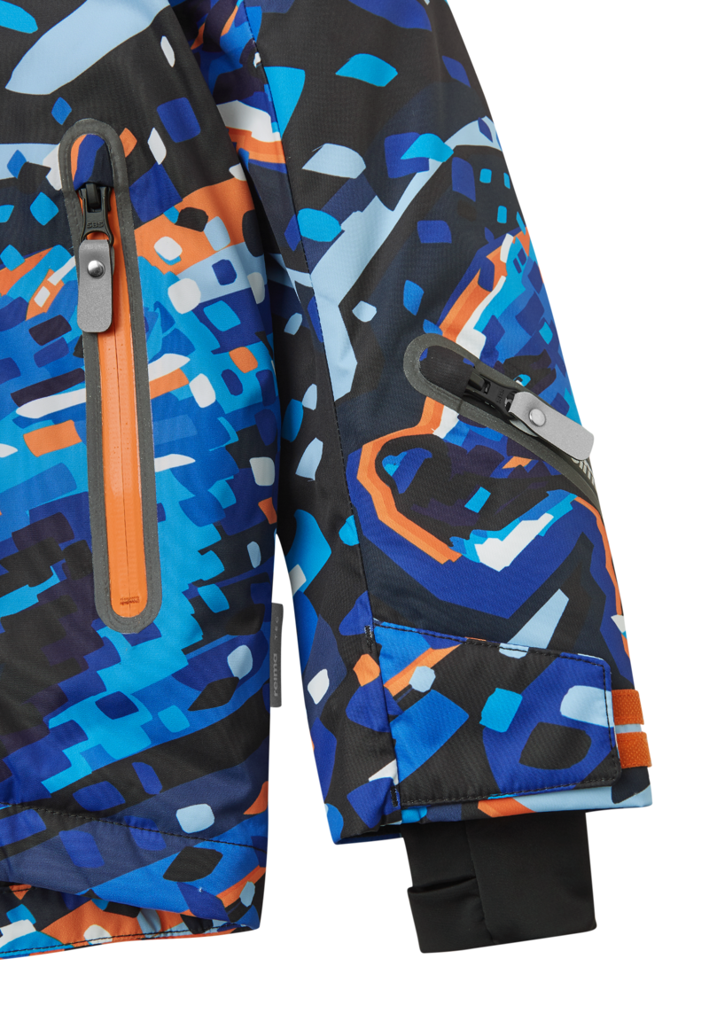Reima Kairala Kids Ski Jacket - Black Abstract Print-2