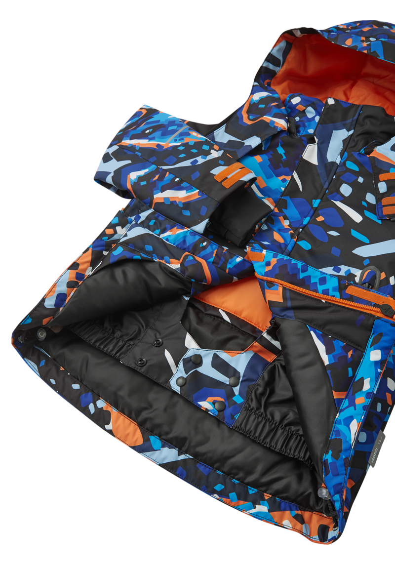 Reima Kairala Kids Ski Jacket - Black Abstract Print-1