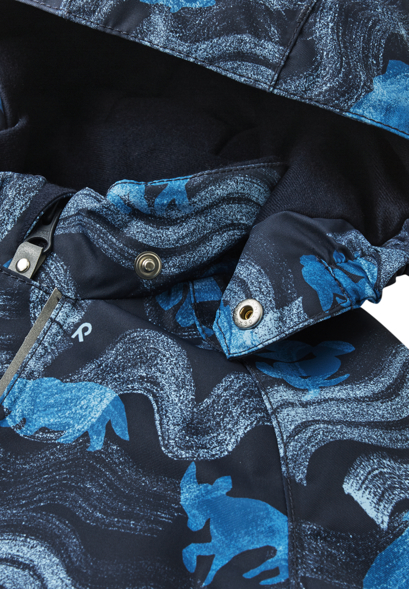 Reima Puhuri Toddler All in One Suit - Swirl Blue Print-3