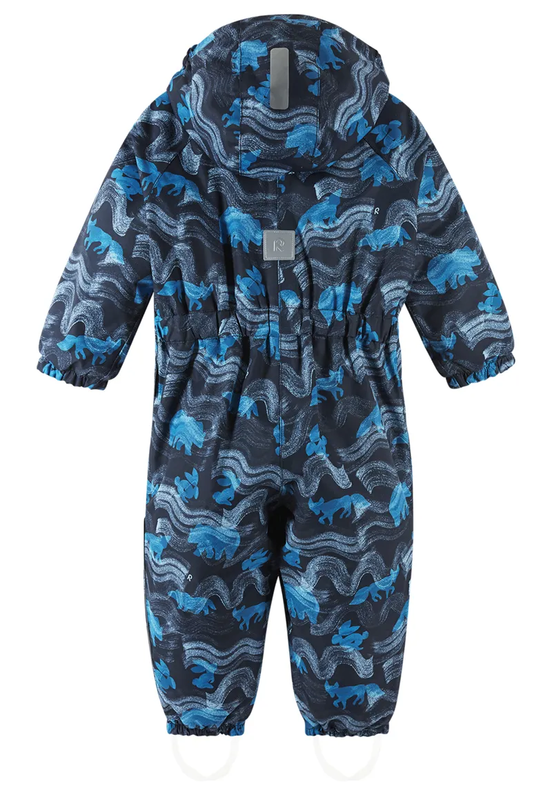Reima Puhuri Toddler All in One Suit - Swirl Blue Print-1