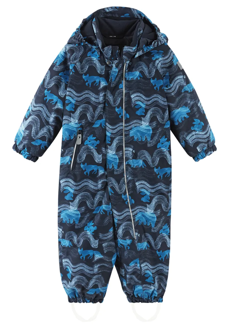 Reima Puhuri Toddler All in One Suit - Swirl Blue Print