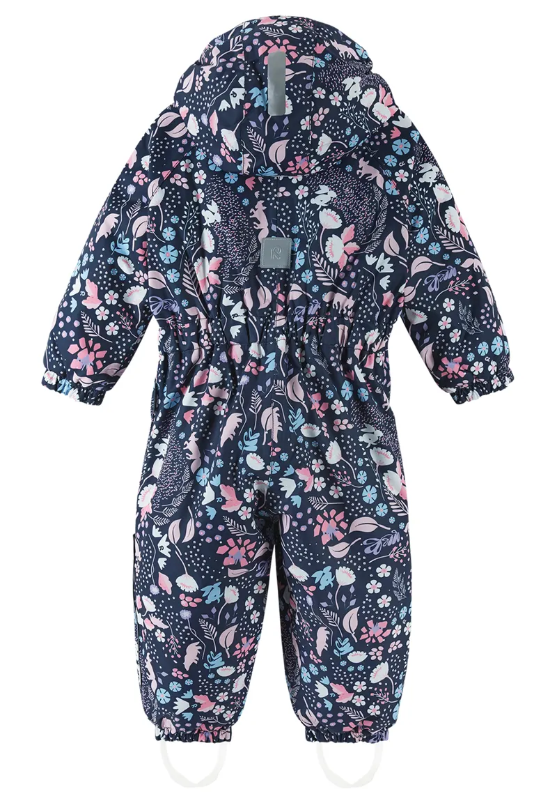 Reima Puhuri Toddler All in One Suit - Navy Blue Print-1