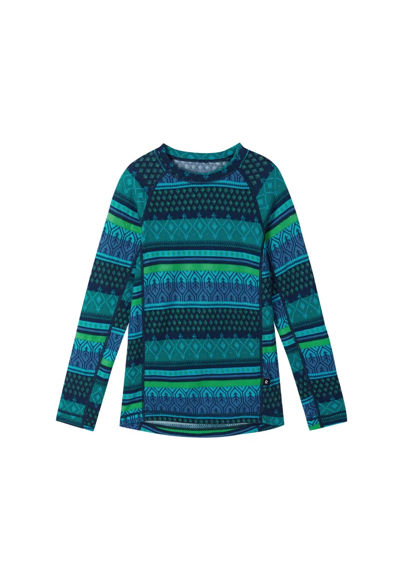 Reima Taitoa Kids Merino Thermal  Baselayer Set - Navy Blue-2