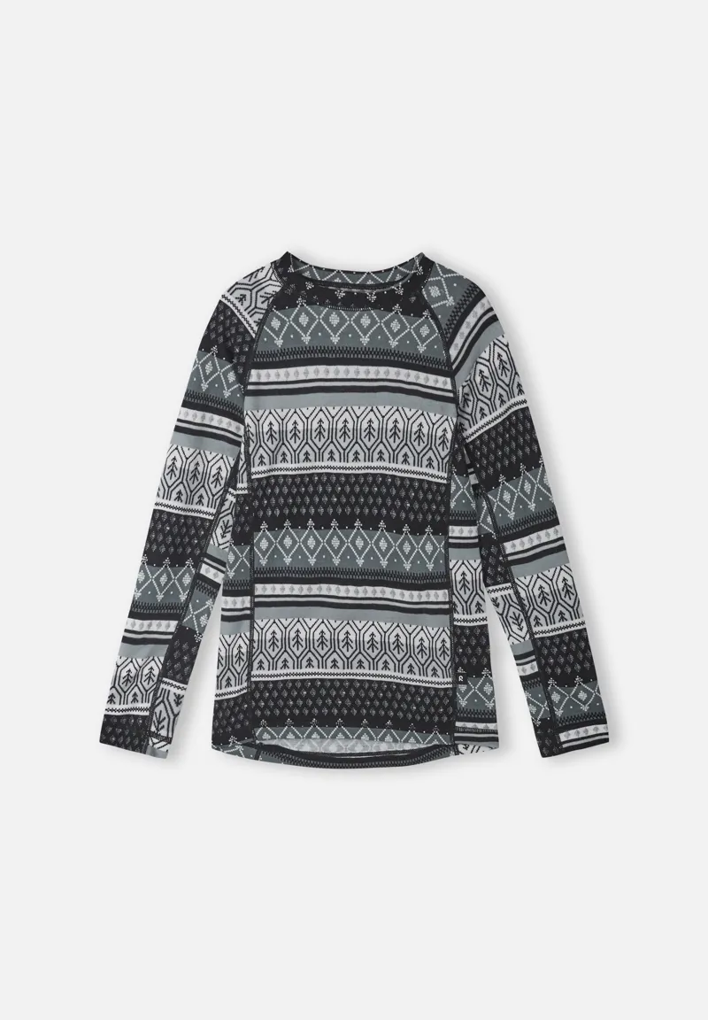 Reima Taitoa Kids Merino Thermal  Baselayer Set - Black-1