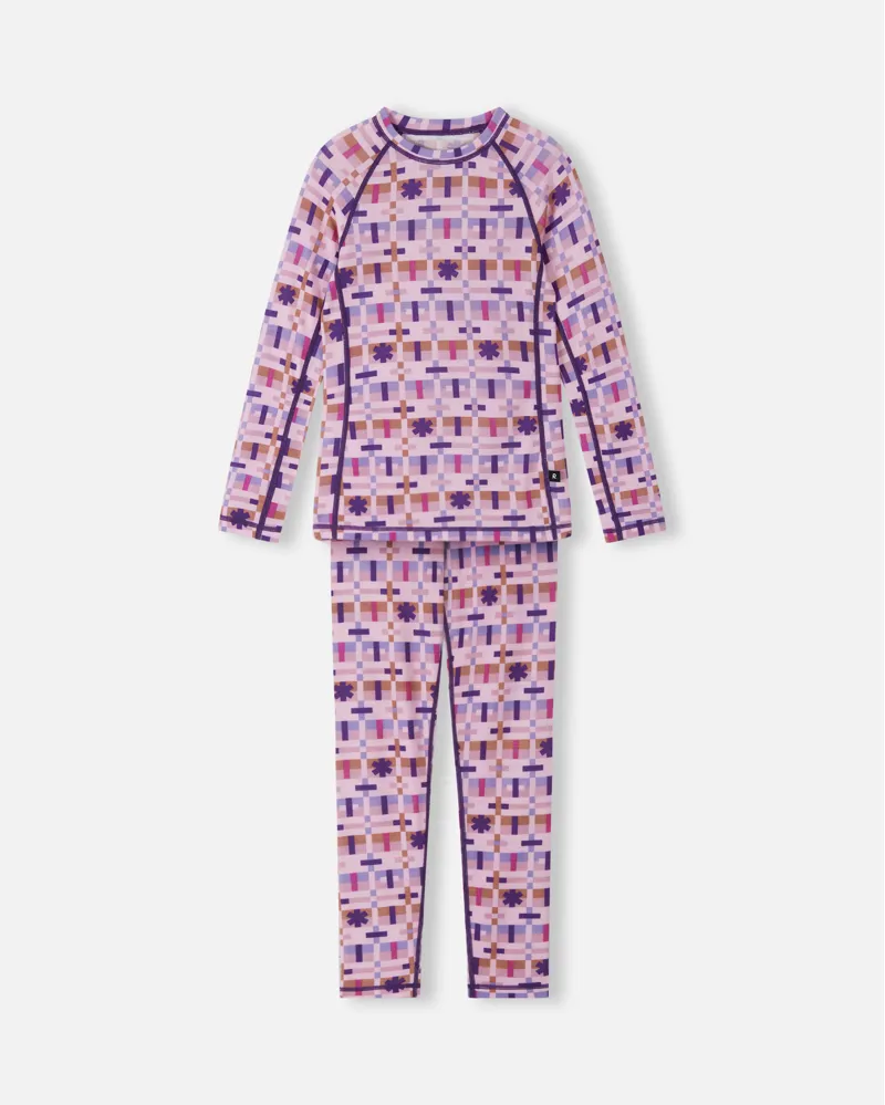 Reima Taitoa Kids Merino Thermal Baselayer Set - Pale Rose