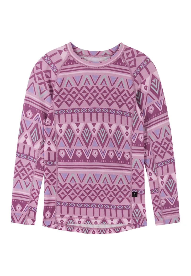 Reima Taitoa Kids Merino Thermal Baselayer Set - Pink-1