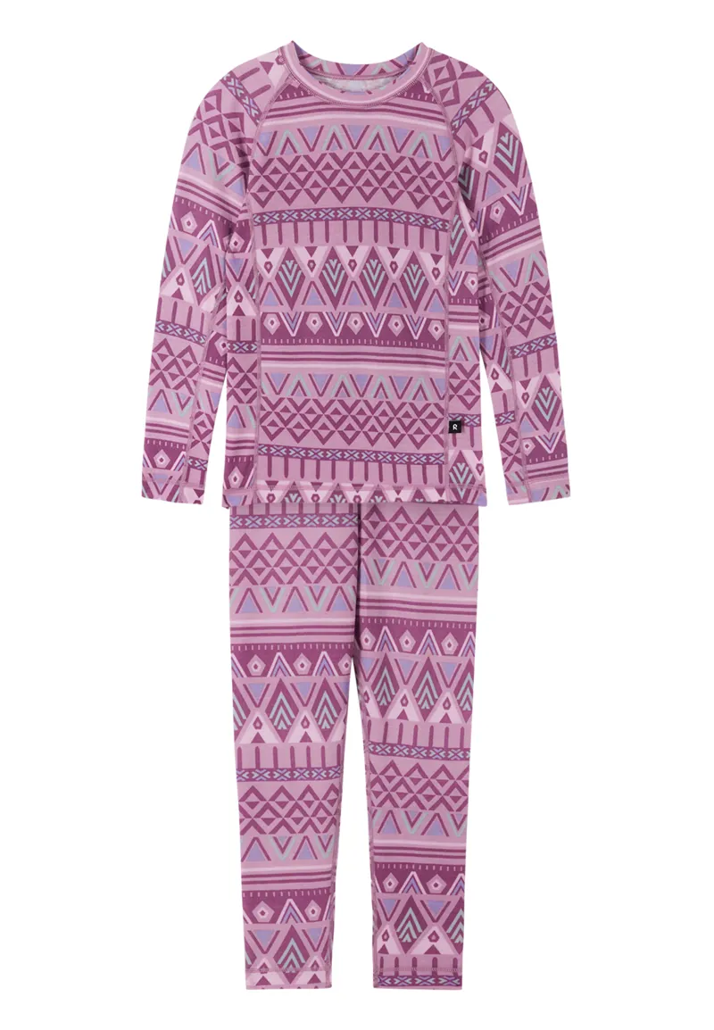 Reima Taitoa Kids Merino Thermal Baselayer Set - Pink