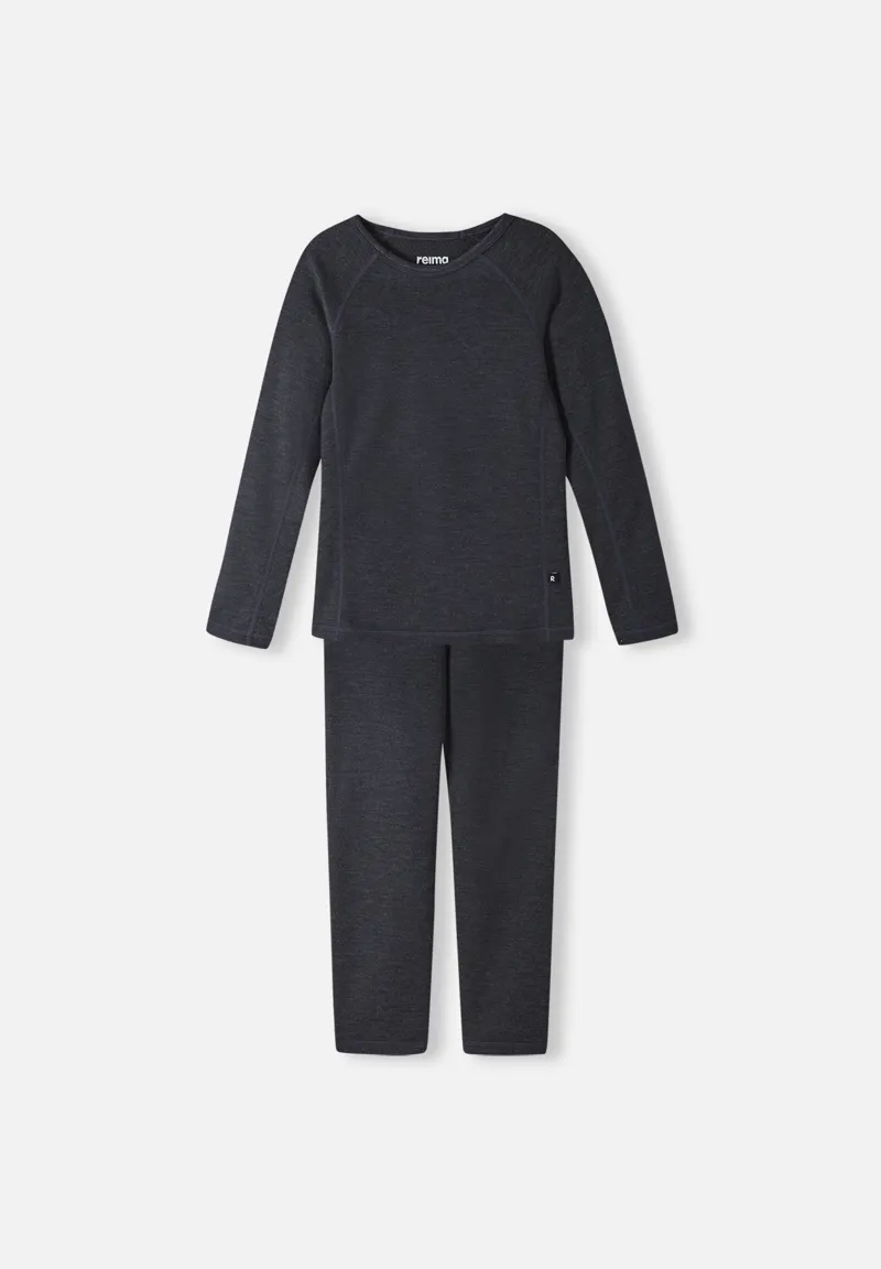 Reima Lani Kids Thermal  Baselayer Set - Black