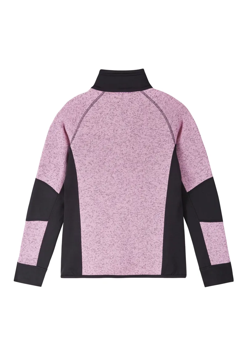 Reima Laskien Kids Full Zip Fleece Top - Pink Black-1