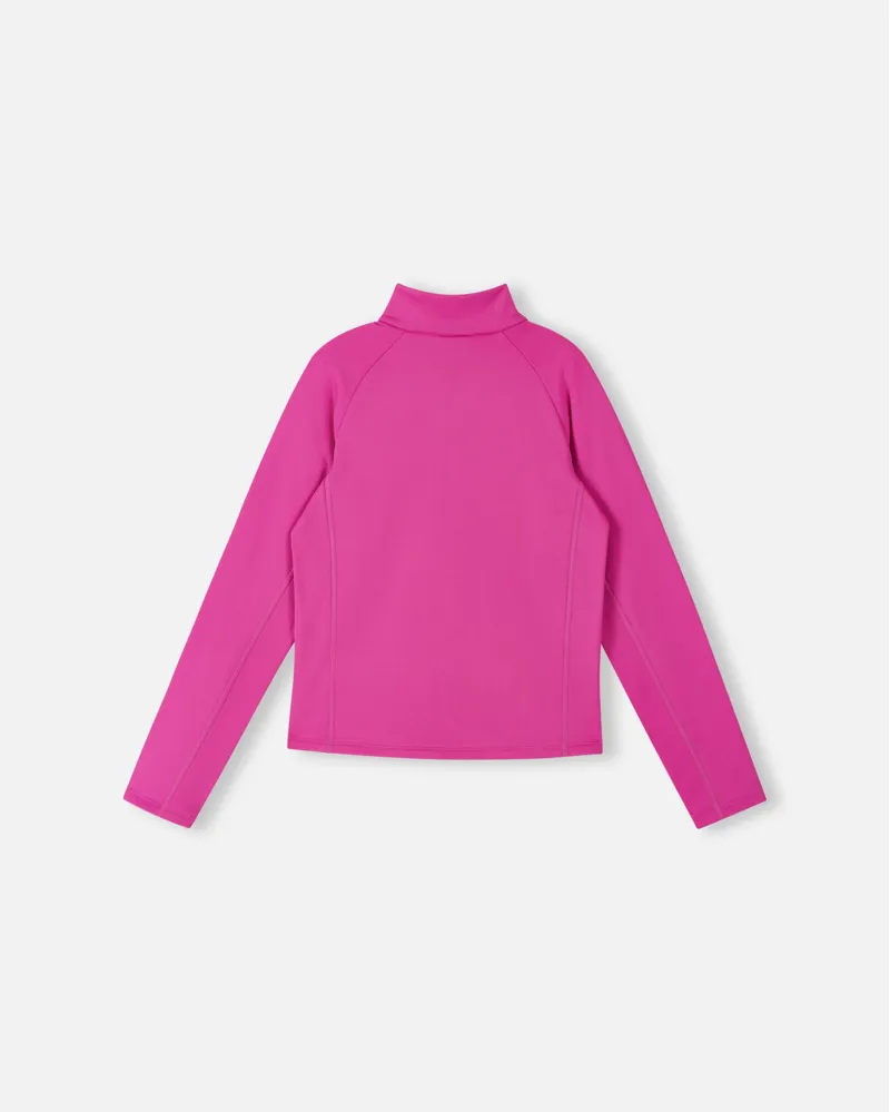 Reima Meriol Kids Half Zip Fleece Top - Pink-1