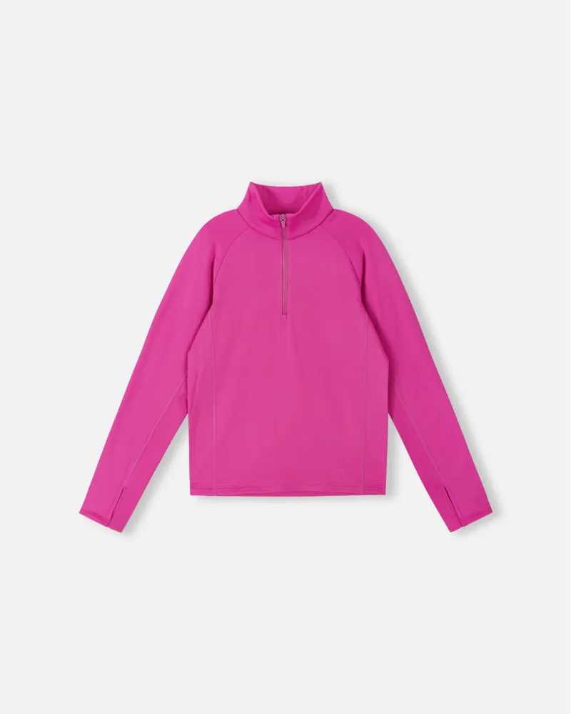 Reima Meriol Kids Half Zip Fleece Top - Pink