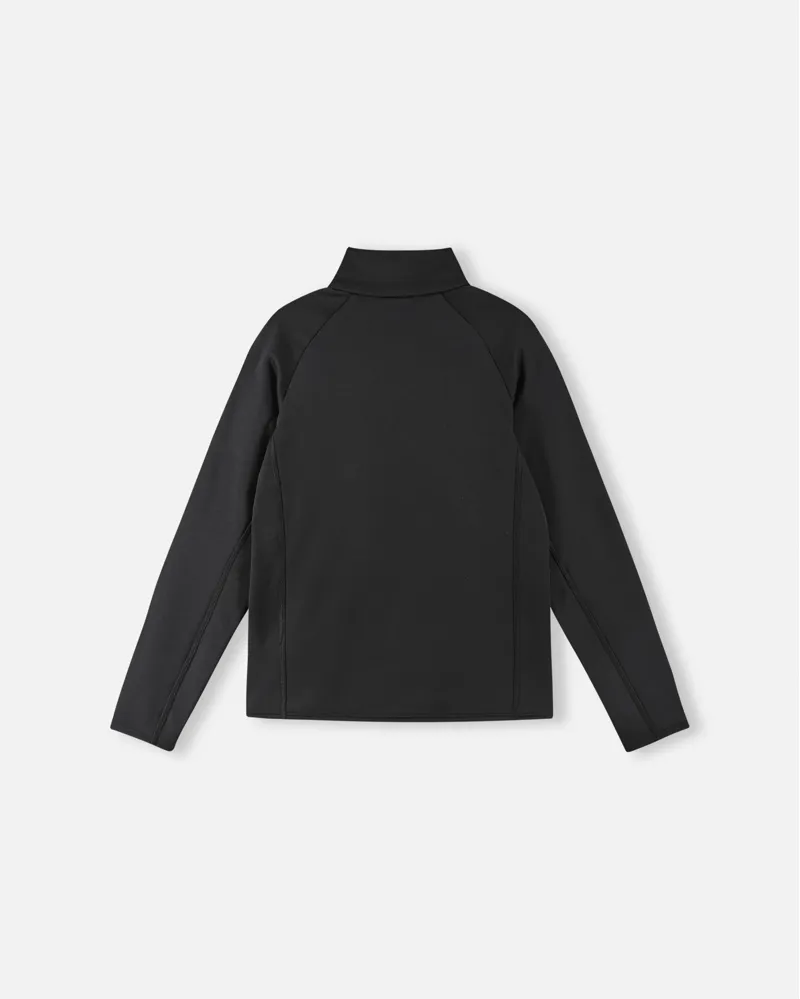 Reima Meriol Kids Half Zip Fleece Top - Black-1