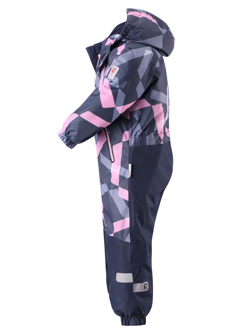 Reima Snowy Childs All in One Suit in Pink/Blue-2