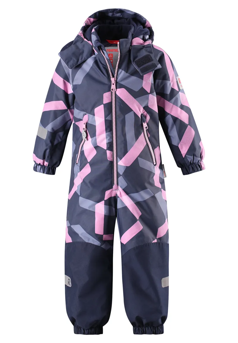 Reima Snowy Childs All in One Suit in Pink/Blue