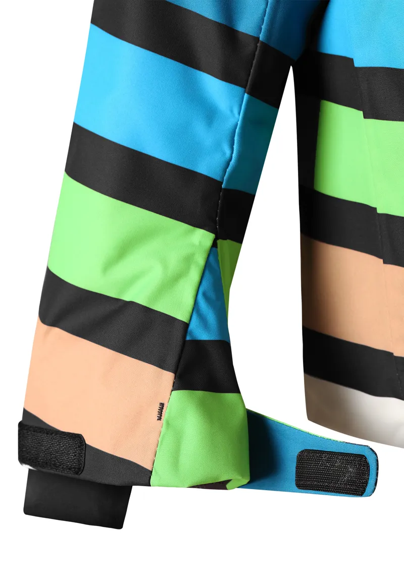 Reima Regor Kids Ski Jacket in Black/Blue/Green-6