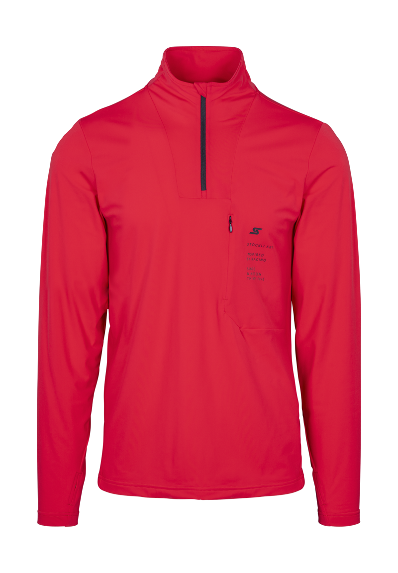 Stockli Montero Half Zip Mens Midlayer - Red