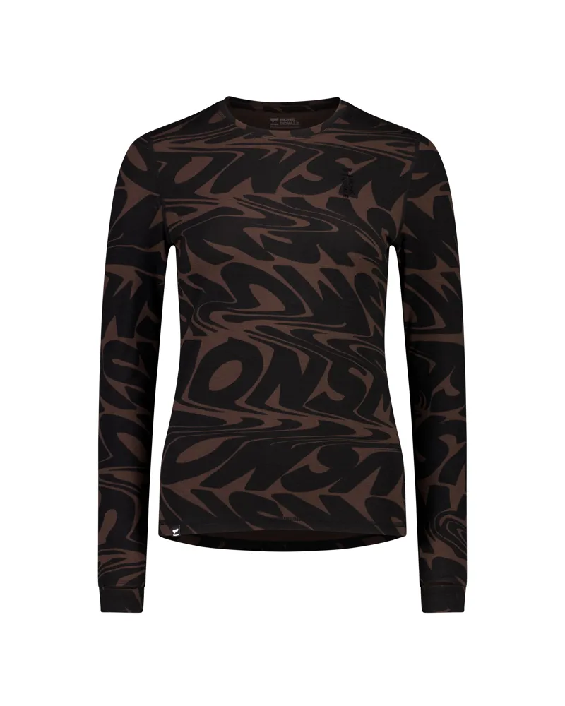 Mons Royale Cascade 200 Womens Baselayer LS - Print Cedar