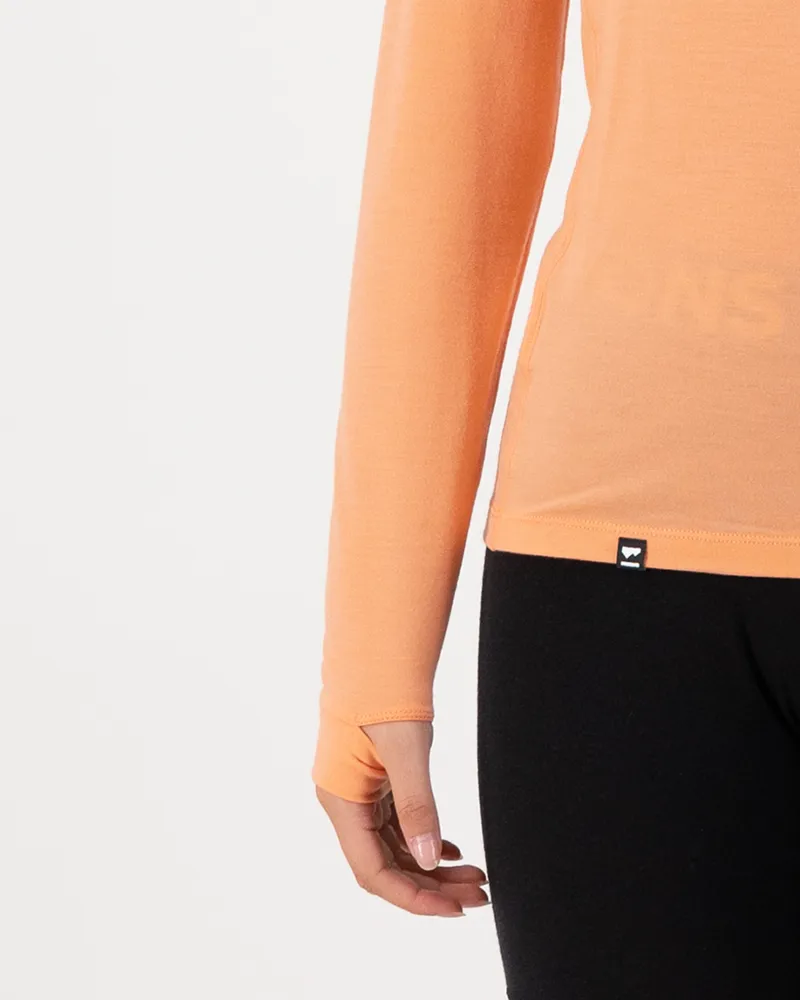 Mons Royale Cascade 200 Womens Baselayer LS - Punch-3