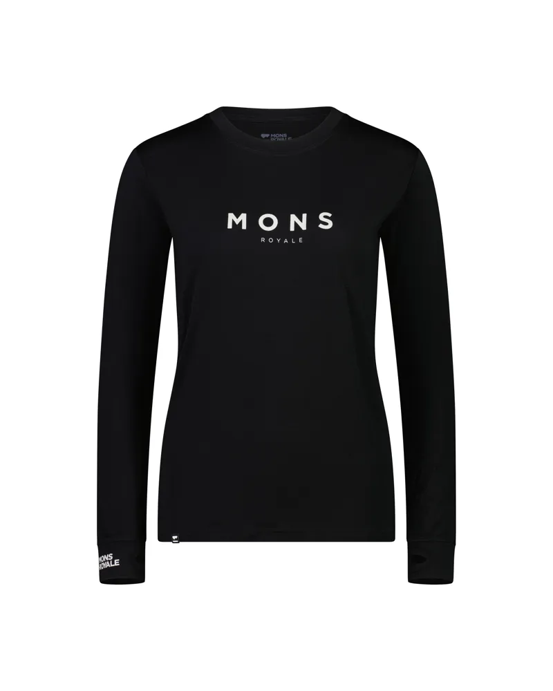 Mons Royale Yotei Classic Merino Womens Top - Black