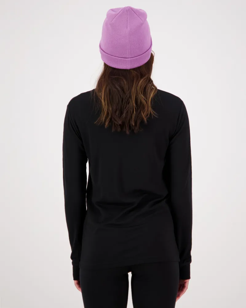 Mons Royale Yotei Classic Merino Womens Top - Black-2