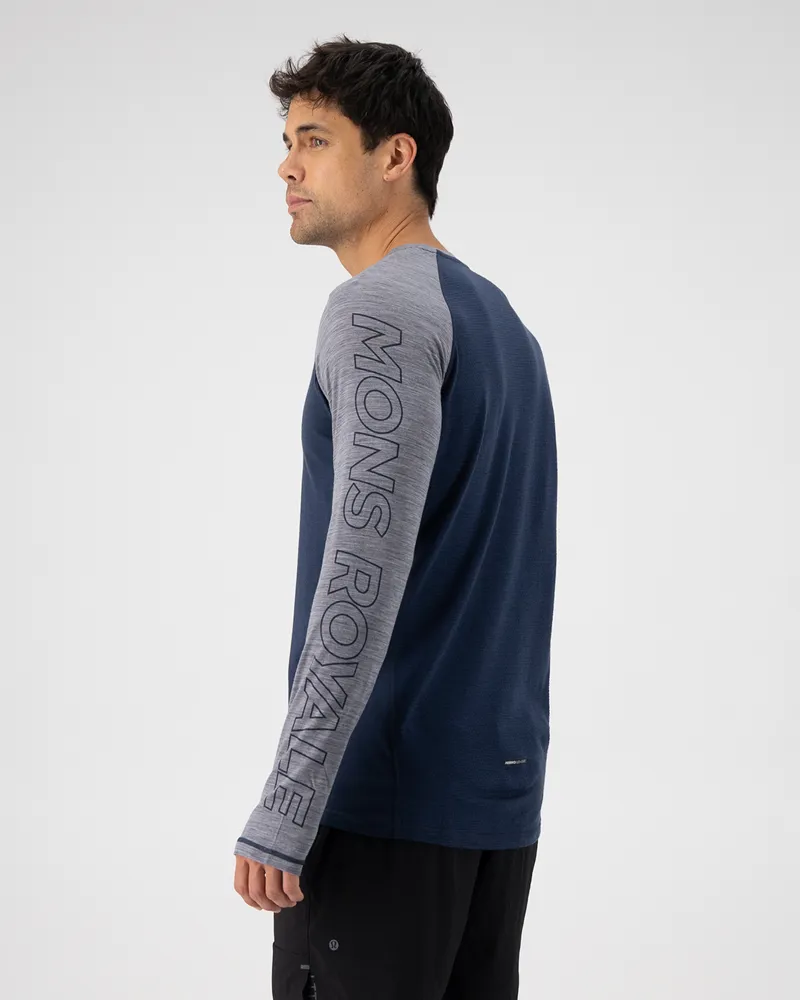 Mons Royale Temple Tech Air-Con LS Mens Baselayer Top - Grey-1