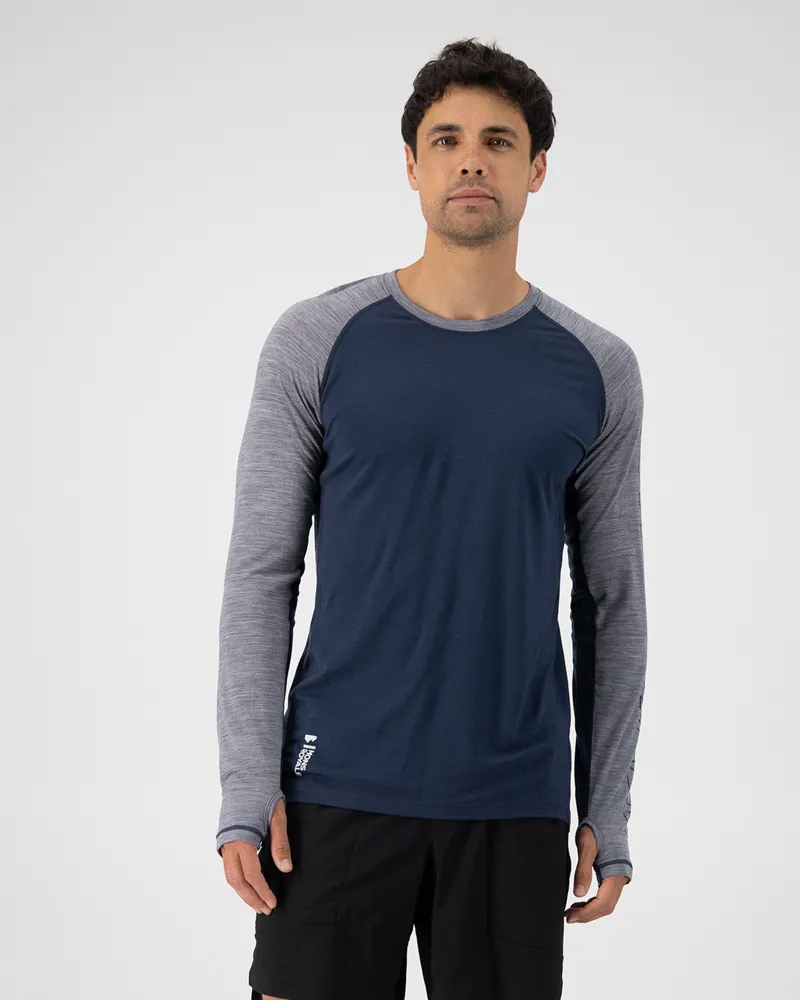 Mons Royale Temple Tech Air-Con LS Mens Baselayer Top - Grey-4