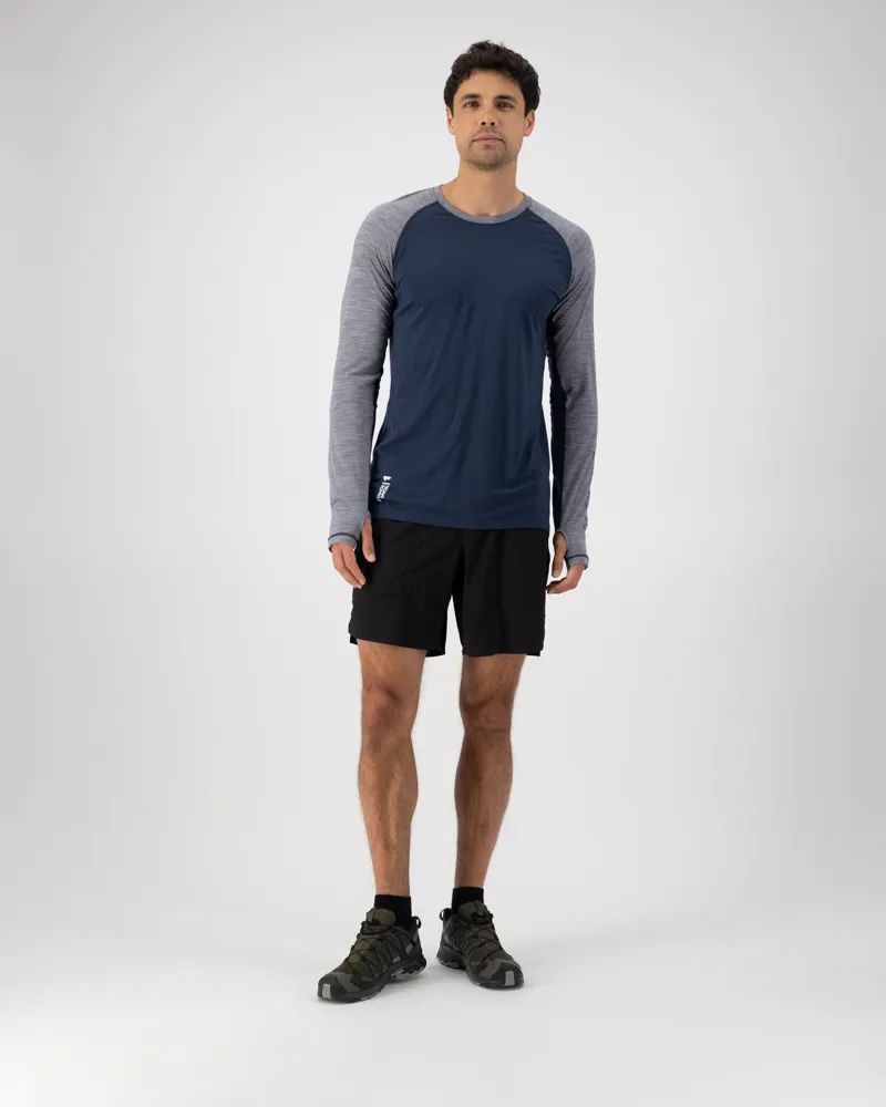 Mons Royale Temple Tech Air-Con LS Mens Baselayer Top - Grey-5